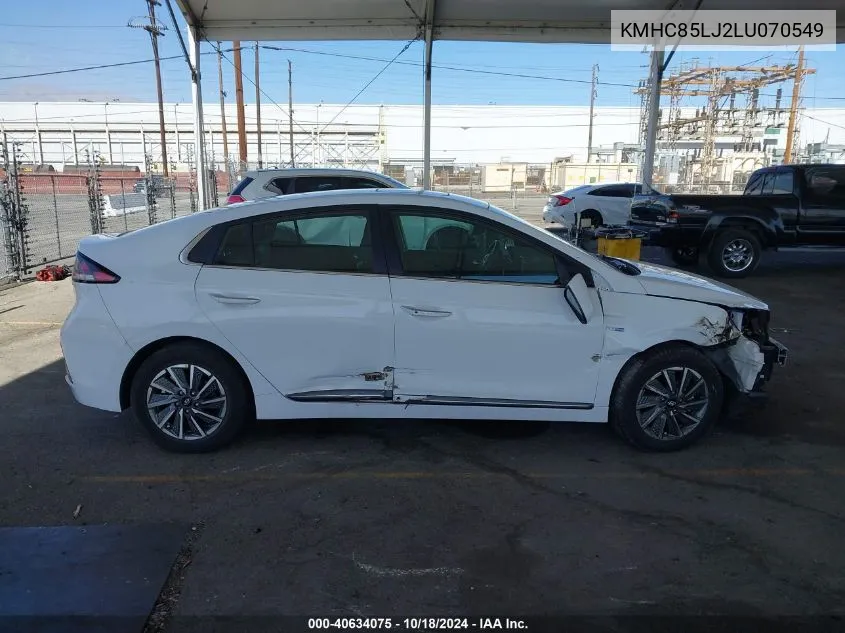 KMHC85LJ2LU070549 2020 Hyundai Ioniq Electric Limited