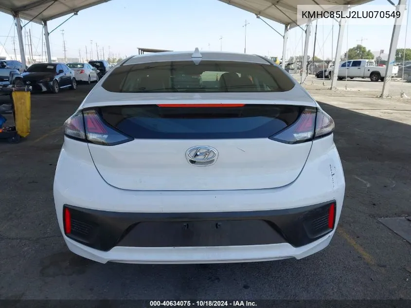 2020 Hyundai Ioniq Electric Limited VIN: KMHC85LJ2LU070549 Lot: 40634075