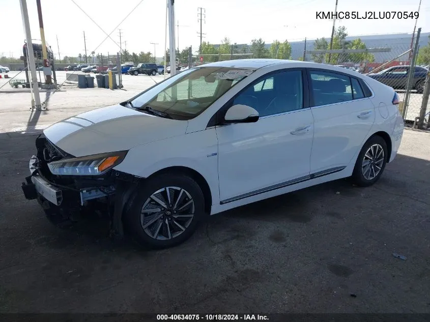 KMHC85LJ2LU070549 2020 Hyundai Ioniq Electric Limited