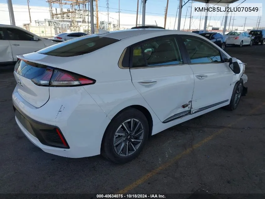 KMHC85LJ2LU070549 2020 Hyundai Ioniq Electric Limited