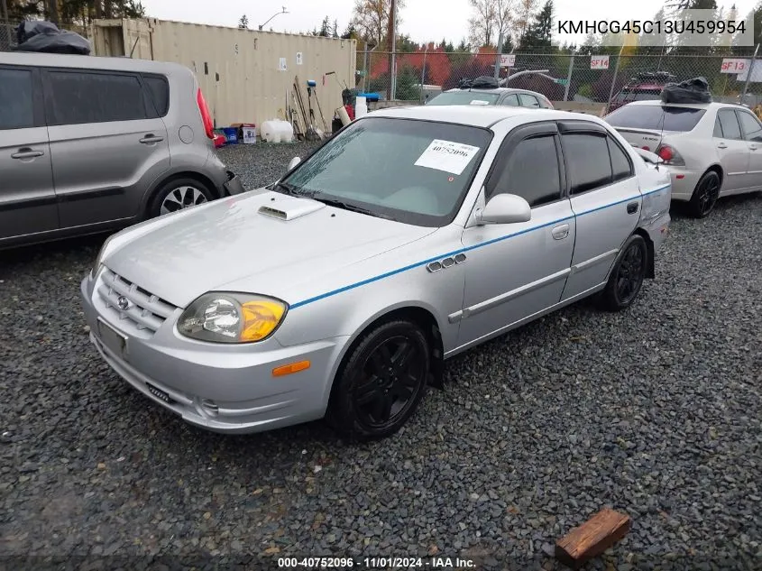 2003 Hyundai Accent Gl VIN: KMHCG45C13U459954 Lot: 40752096