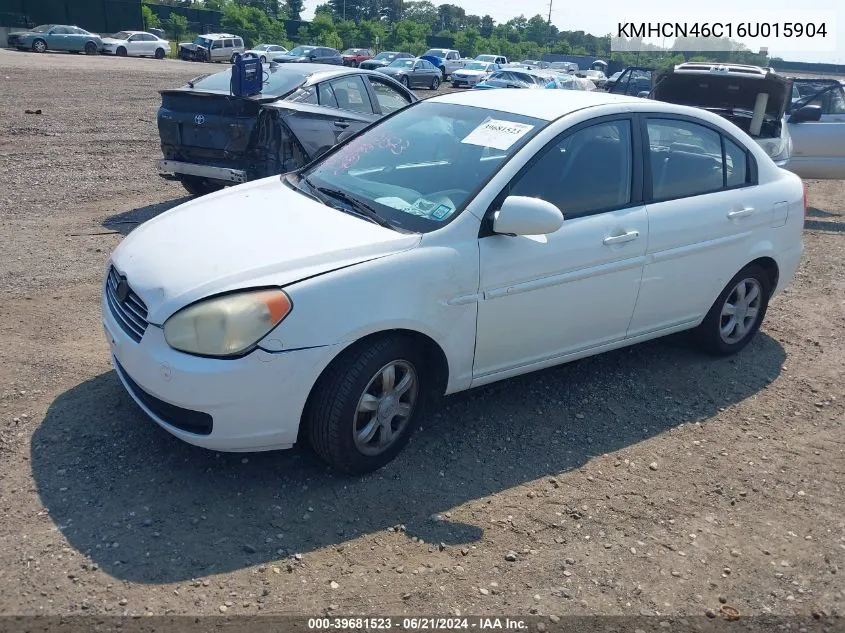 2006 Hyundai Accent Gls VIN: KMHCN46C16U015904 Lot: 39681523