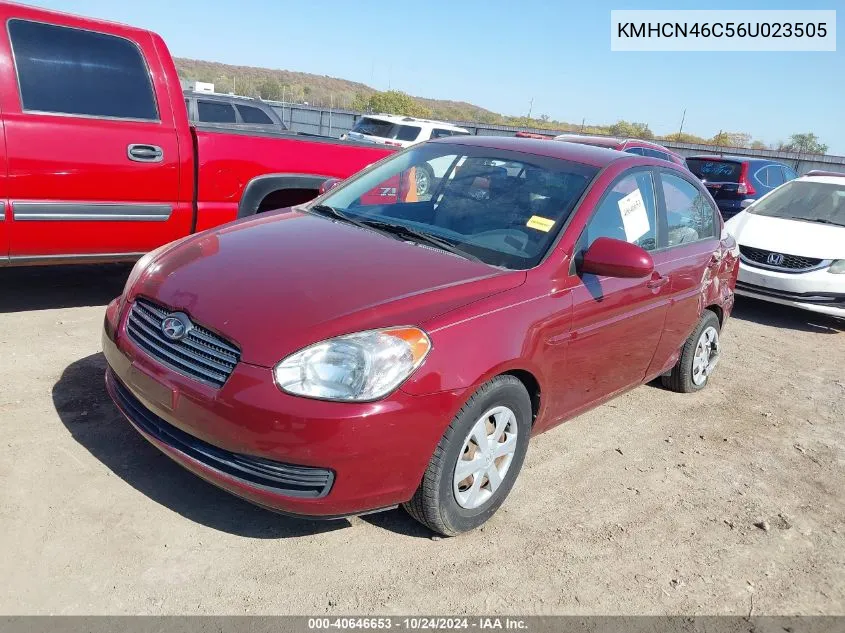 2006 Hyundai Accent Gls VIN: KMHCN46C56U023505 Lot: 40646653