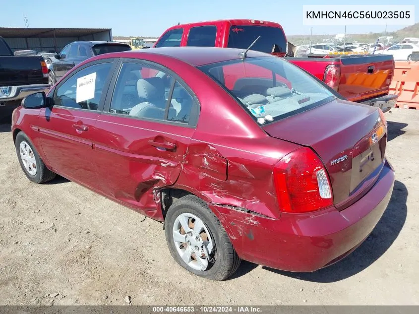 2006 Hyundai Accent Gls VIN: KMHCN46C56U023505 Lot: 40646653