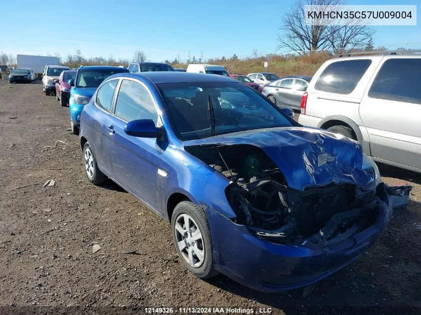 2007 Hyundai Accent VIN: KMHCN35C57U009004 Lot: 12149326