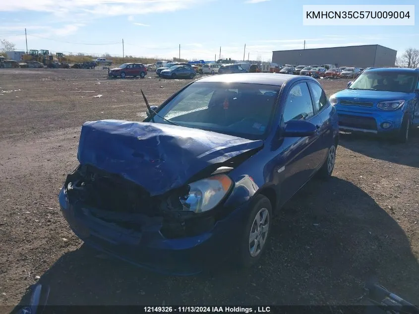 2007 Hyundai Accent VIN: KMHCN35C57U009004 Lot: 12149326