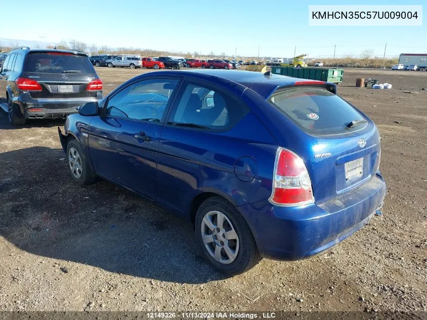 2007 Hyundai Accent VIN: KMHCN35C57U009004 Lot: 12149326