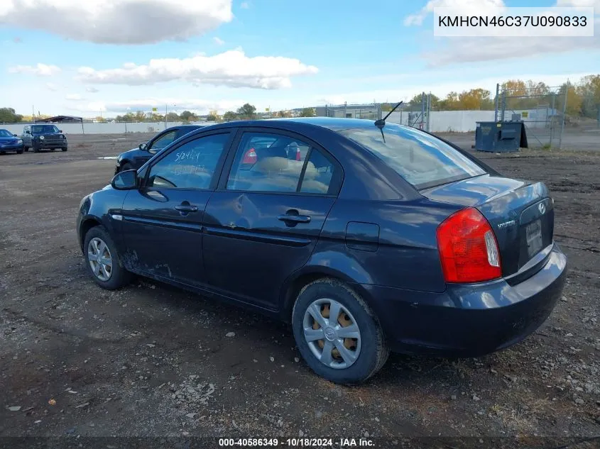 2007 Hyundai Accent Gls VIN: KMHCN46C37U090833 Lot: 40586349