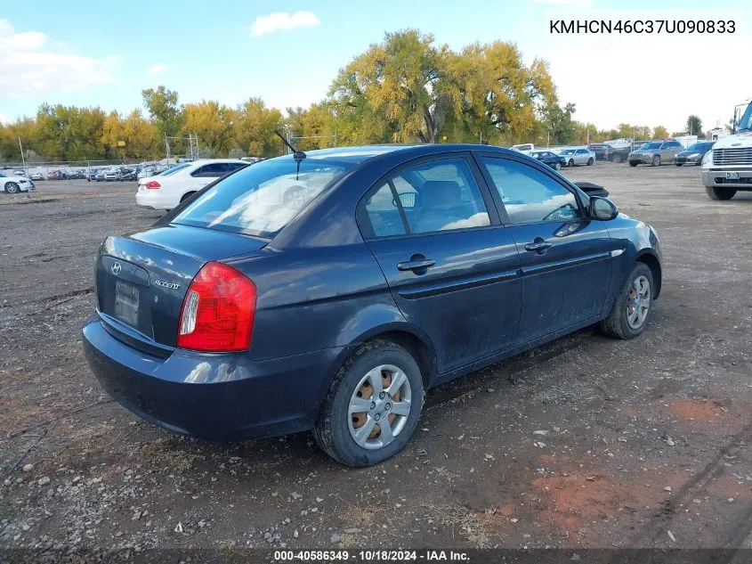 2007 Hyundai Accent Gls VIN: KMHCN46C37U090833 Lot: 40586349