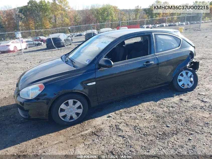 KMHCM36C37UOO2215 2007 Hyundai Accent Gs