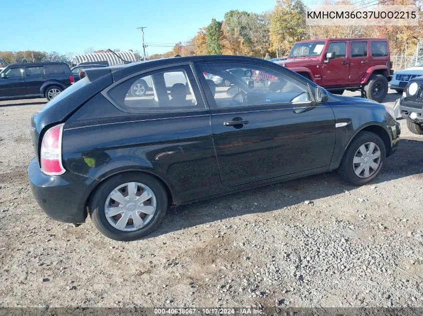 KMHCM36C37UOO2215 2007 Hyundai Accent Gs