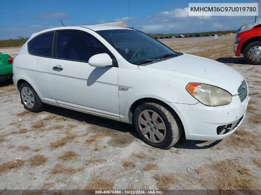 2007 Hyundai Accent Gs VIN: KMHCM36C97U019780 Lot: 40670490