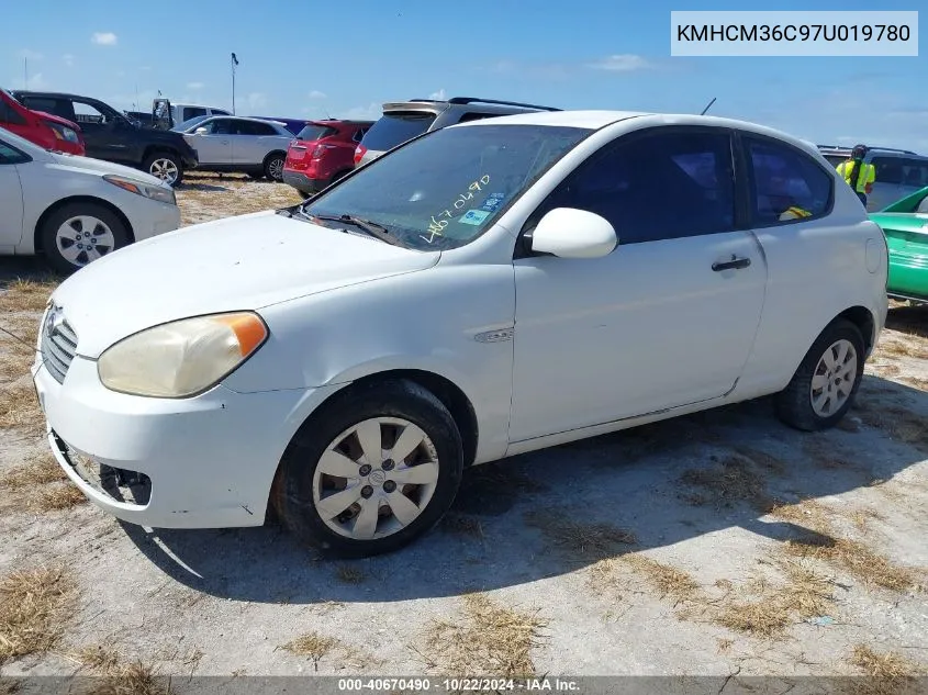 2007 Hyundai Accent Gs VIN: KMHCM36C97U019780 Lot: 40670490