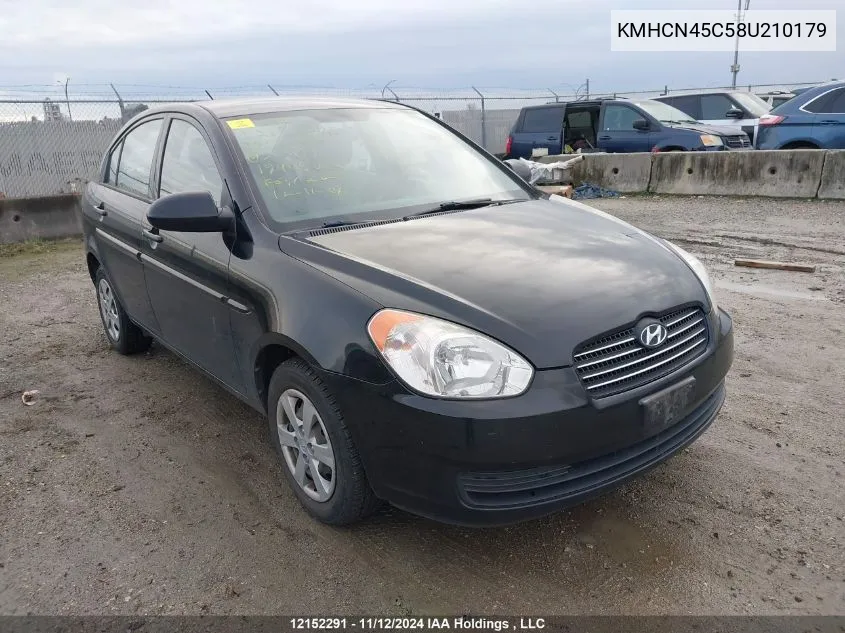 2008 Hyundai Accent VIN: KMHCN45C58U210179 Lot: 12152291