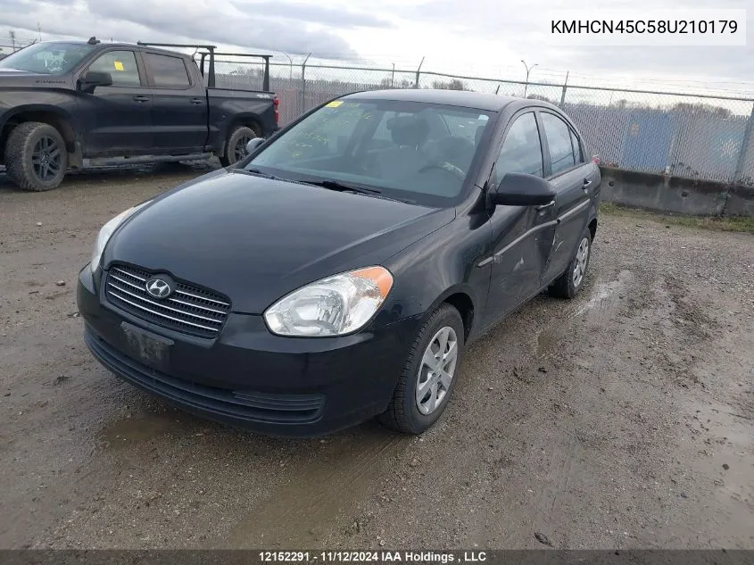 2008 Hyundai Accent VIN: KMHCN45C58U210179 Lot: 12152291