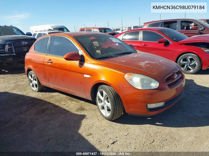 2008 Hyundai Accent Se VIN: KMHCN36C98U079184 Lot: 40671437