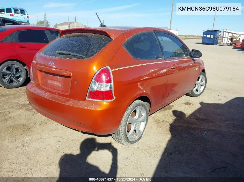 2008 Hyundai Accent Se VIN: KMHCN36C98U079184 Lot: 40671437