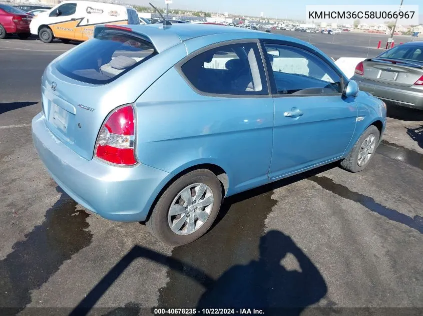 KMHCM36C58U066967 2008 Hyundai Accent Gs