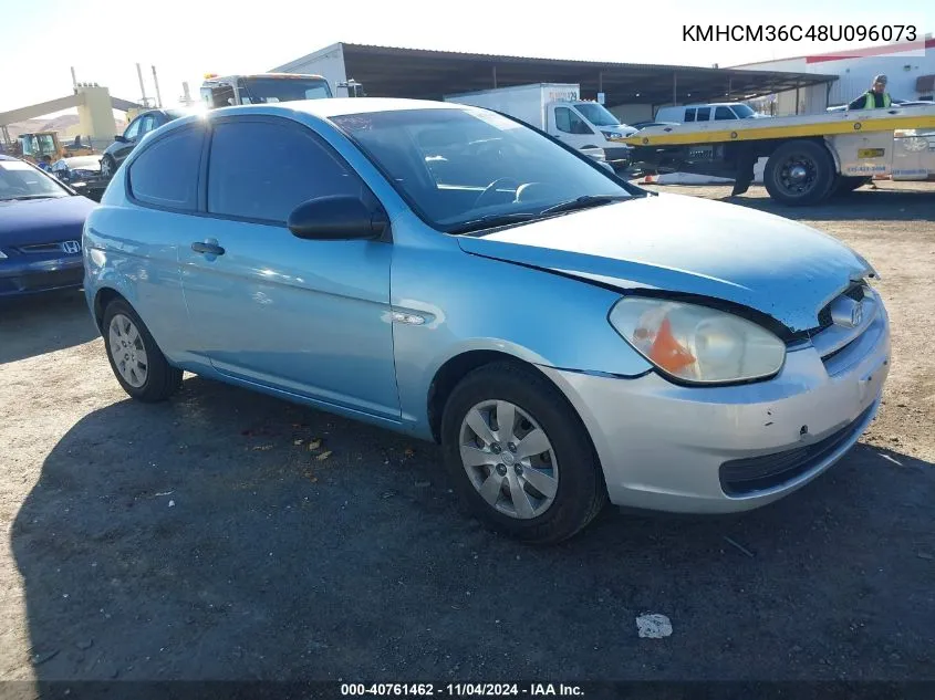 2008 Hyundai Accent Gs VIN: KMHCM36C48U096073 Lot: 40761462