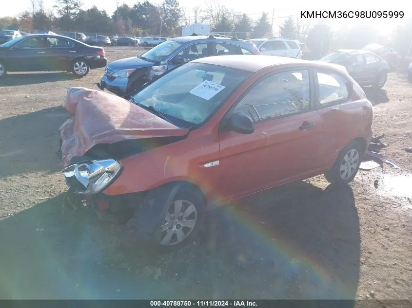 2008 Hyundai Accent Gs VIN: KMHCM36C98U095999 Lot: 40788750