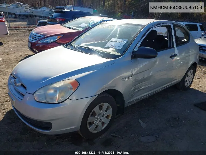 2008 Hyundai Accent Gs VIN: KMHCM36C88U095153 Lot: 40848236