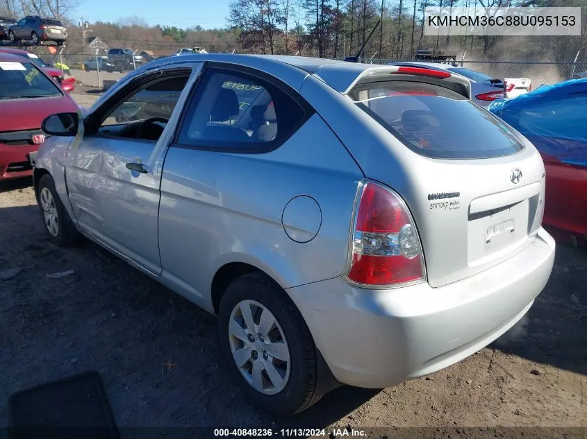 2008 Hyundai Accent Gs VIN: KMHCM36C88U095153 Lot: 40848236