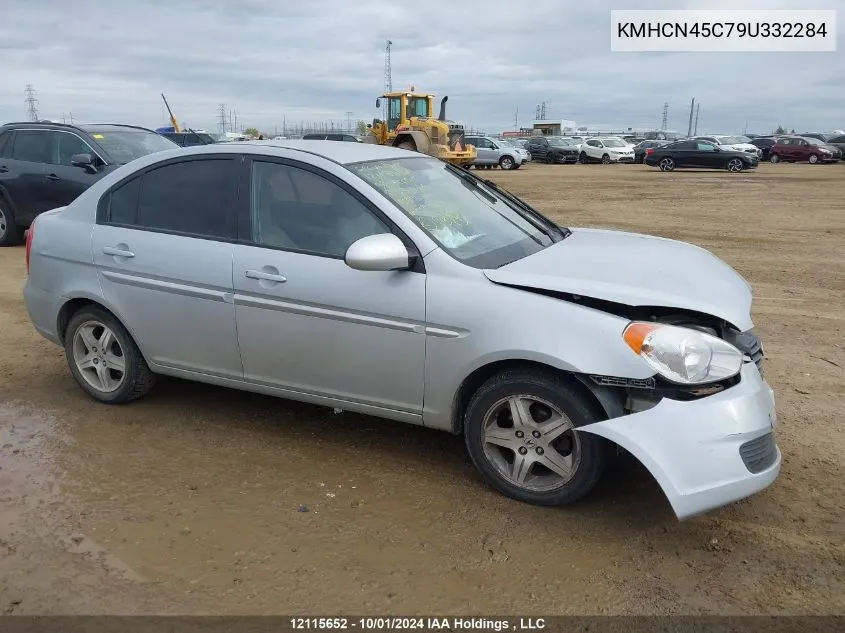 2009 Hyundai Accent Gls VIN: KMHCN45C79U332284 Lot: 12115652