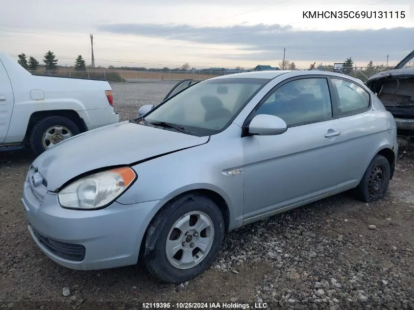 2009 Hyundai Accent VIN: KMHCN35C69U131115 Lot: 12119395