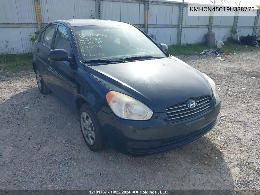 KMHCN45C19U338775 2009 Hyundai Accent Gls