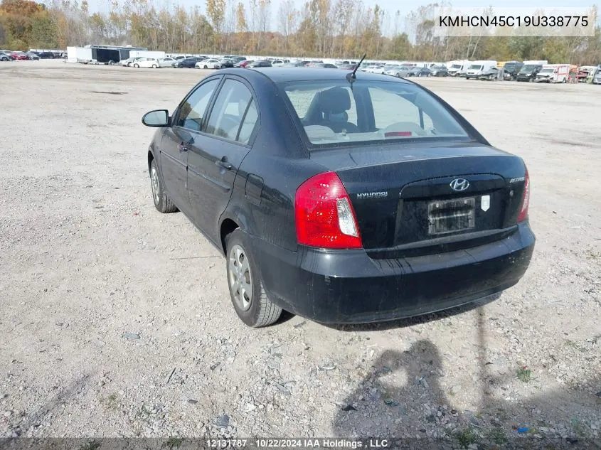 2009 Hyundai Accent Gls VIN: KMHCN45C19U338775 Lot: 12131787