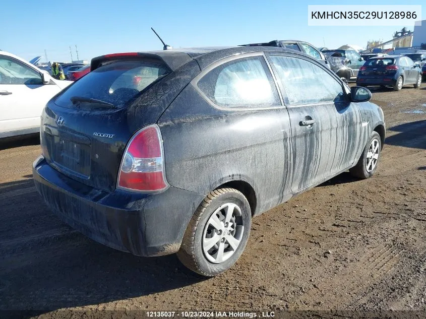 2009 Hyundai Accent VIN: KMHCN35C29U128986 Lot: 12135037