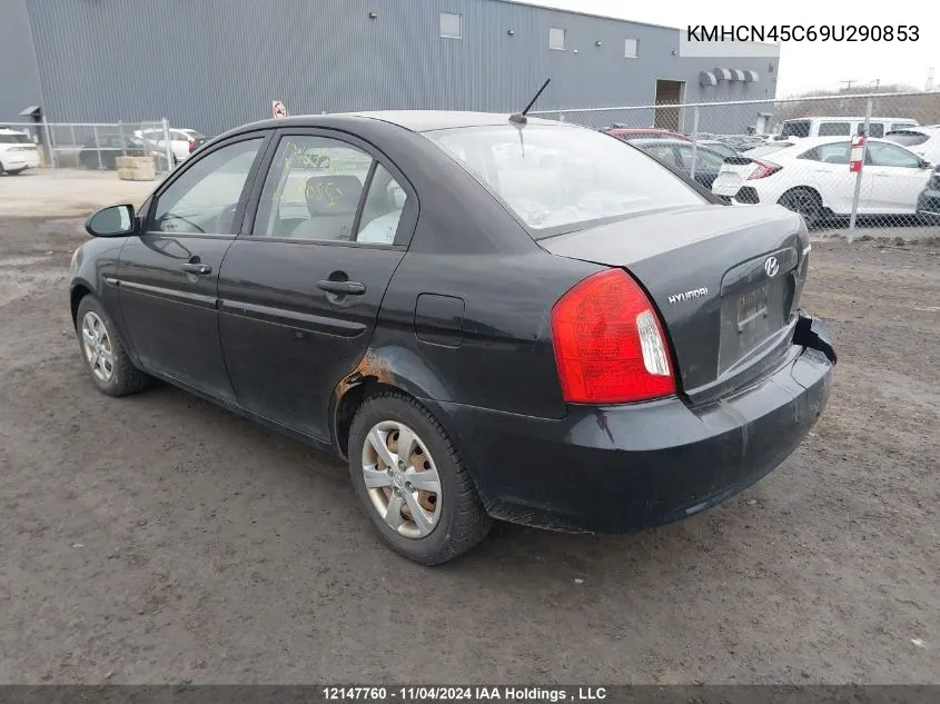 2009 Hyundai Accent VIN: KMHCN45C69U290853 Lot: 12147760