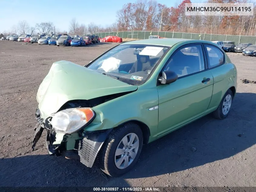 2009 Hyundai Accent Gs VIN: KMHCM36C99U114195 Lot: 38100937