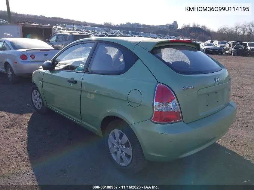 2009 Hyundai Accent Gs VIN: KMHCM36C99U114195 Lot: 38100937