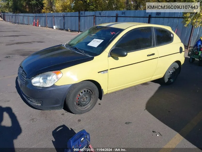 2009 Hyundai Accent Gs VIN: KMHCM36C09U107443 Lot: 40772033