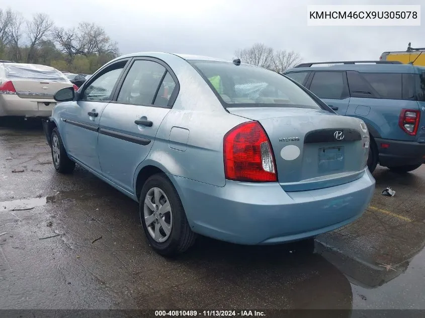 2009 Hyundai Accent Gls VIN: KMHCM46CX9U305078 Lot: 40810489