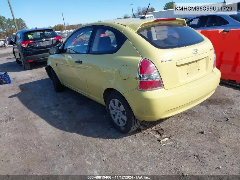 2009 Hyundai Accent Gs VIN: KMHCM36C99U117291 Lot: 40819406