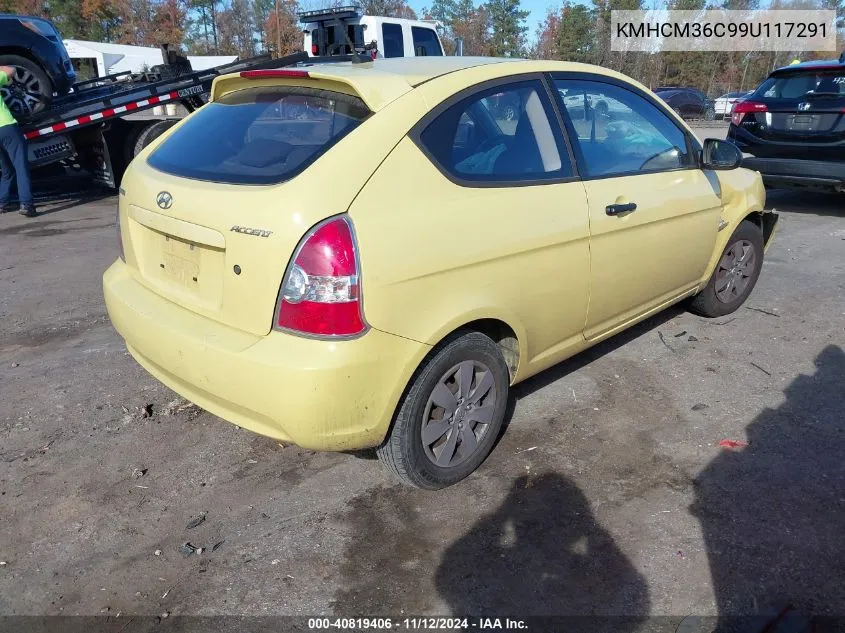 2009 Hyundai Accent Gs VIN: KMHCM36C99U117291 Lot: 40819406