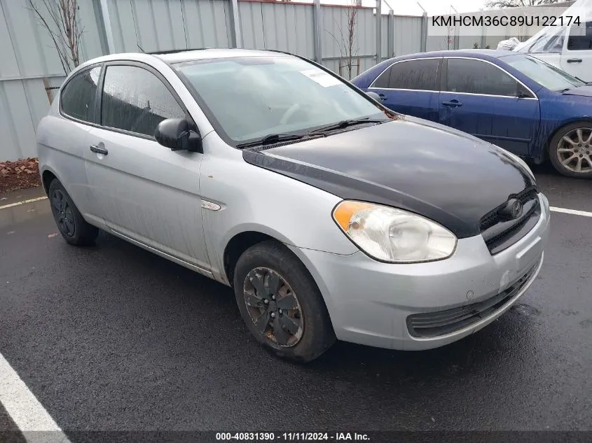 2009 Hyundai Accent Gs VIN: KMHCM36C89U122174 Lot: 40831390