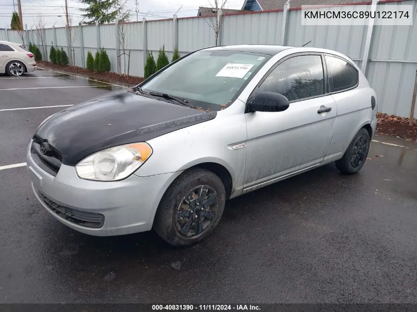 2009 Hyundai Accent Gs VIN: KMHCM36C89U122174 Lot: 40831390