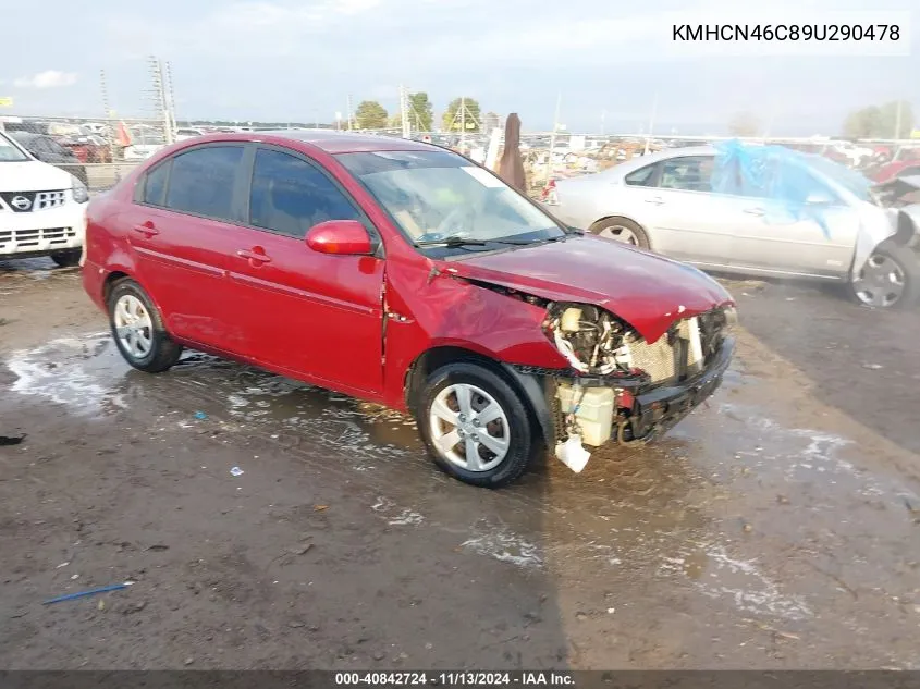 2009 Hyundai Accent Gls VIN: KMHCN46C89U290478 Lot: 40842724