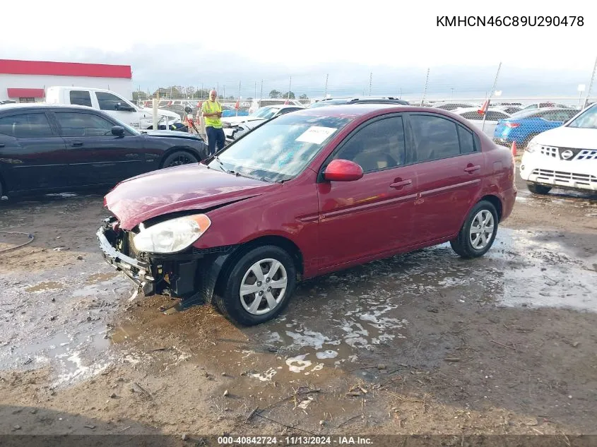 2009 Hyundai Accent Gls VIN: KMHCN46C89U290478 Lot: 40842724