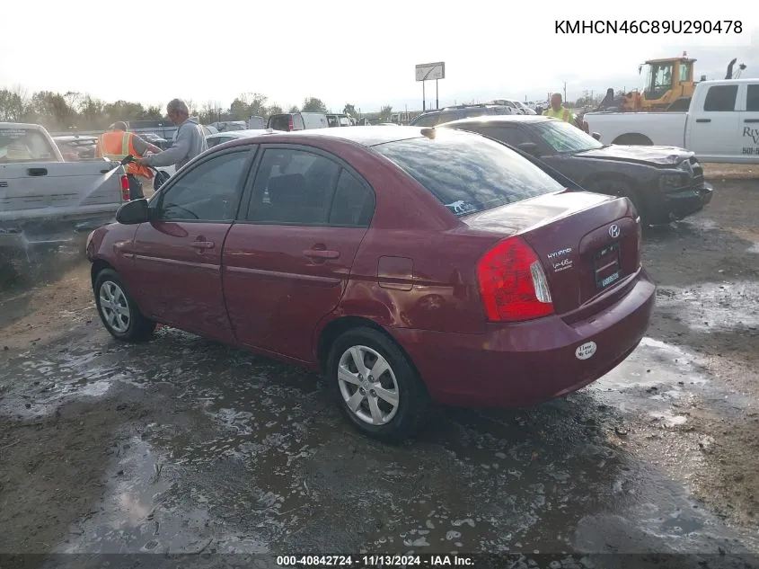 2009 Hyundai Accent Gls VIN: KMHCN46C89U290478 Lot: 40842724