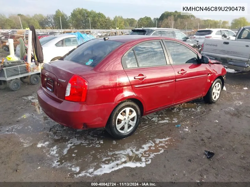 2009 Hyundai Accent Gls VIN: KMHCN46C89U290478 Lot: 40842724