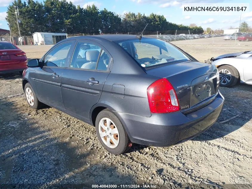 2009 Hyundai Accent Gls VIN: KMHCN46C69U341847 Lot: 40843000