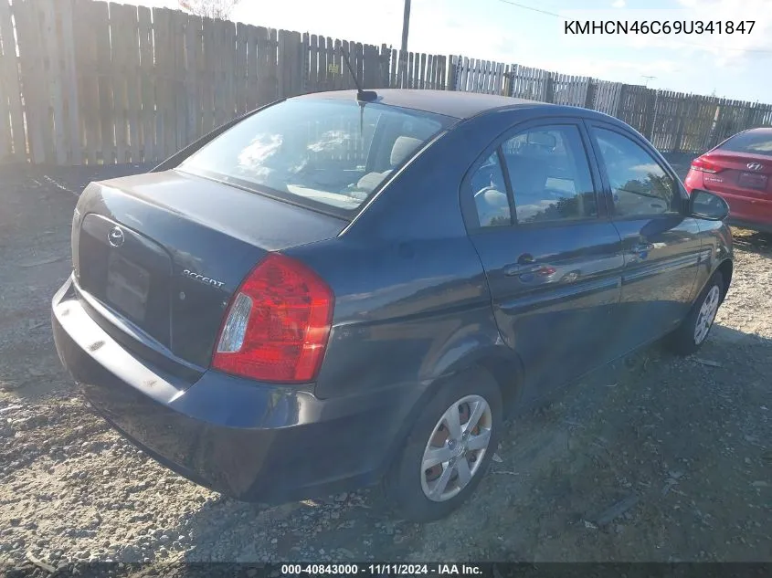 2009 Hyundai Accent Gls VIN: KMHCN46C69U341847 Lot: 40843000