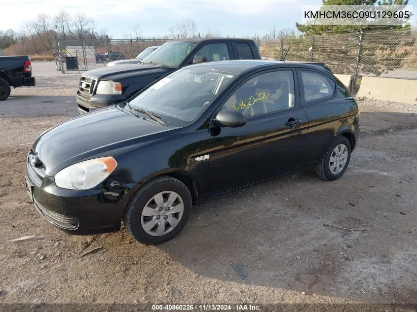 2009 Hyundai Accent Gs VIN: KMHCM36C09U129605 Lot: 40860226