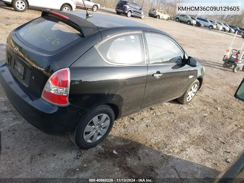 2009 Hyundai Accent Gs VIN: KMHCM36C09U129605 Lot: 40860226