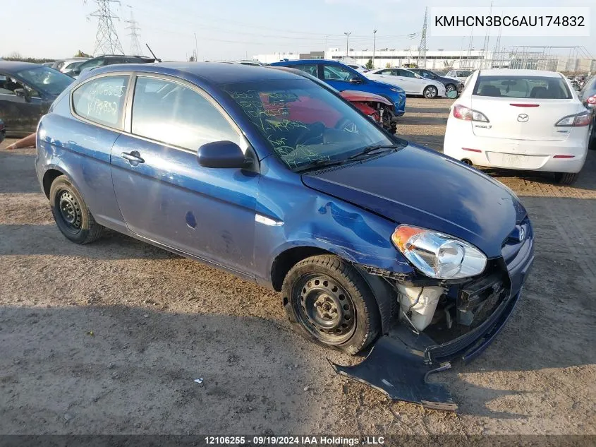 2010 Hyundai Accent Se VIN: KMHCN3BC6AU174832 Lot: 12106255