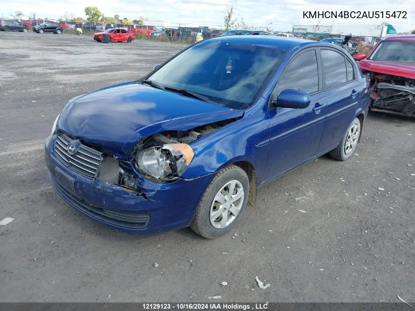 KMHCN4BC2AU515472 2010 Hyundai Accent Gl